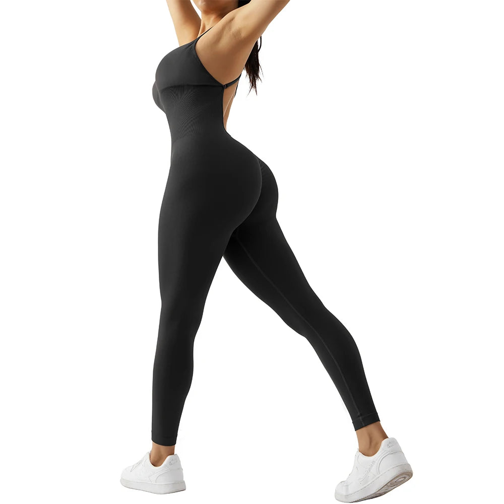 Women's gym workout jumpsuit, ideal for gym and yoga