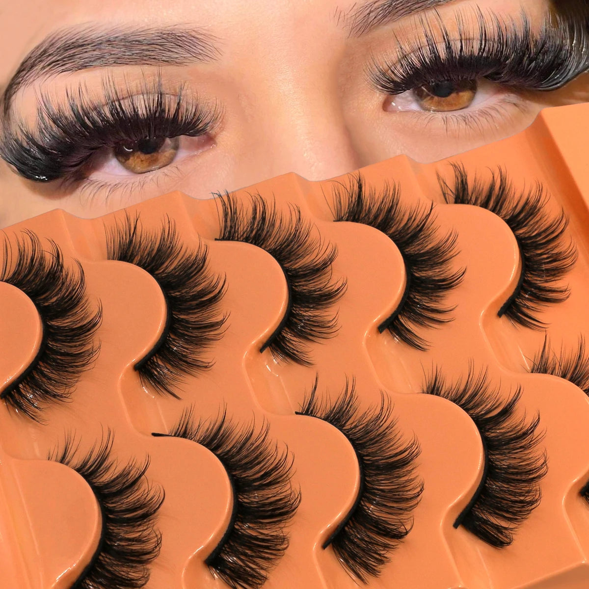 5 pairs of false eyelashes - Natural Effect