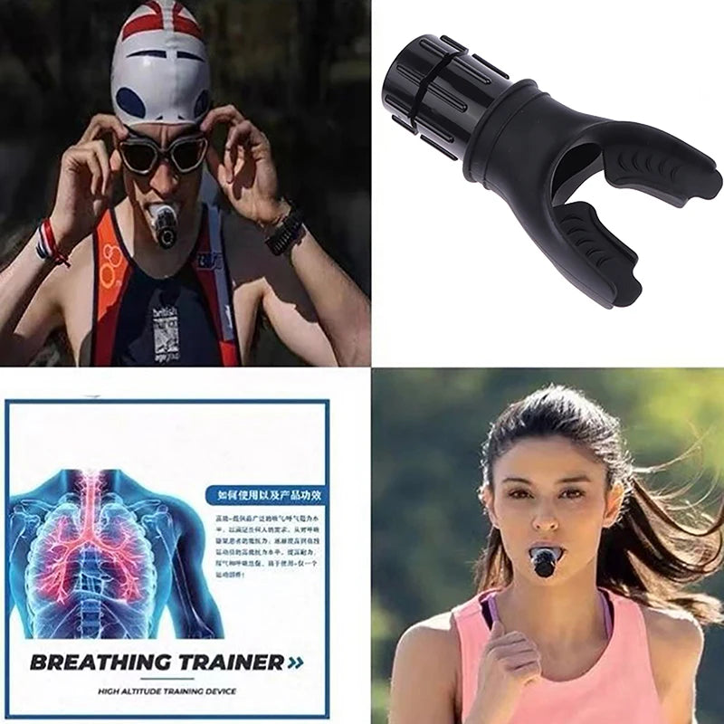 Breathing Trainer Lung Respirator Fitness Equipment Respiratory Silicone High Altitude Training Outdoor Expiratory Exercise Tool