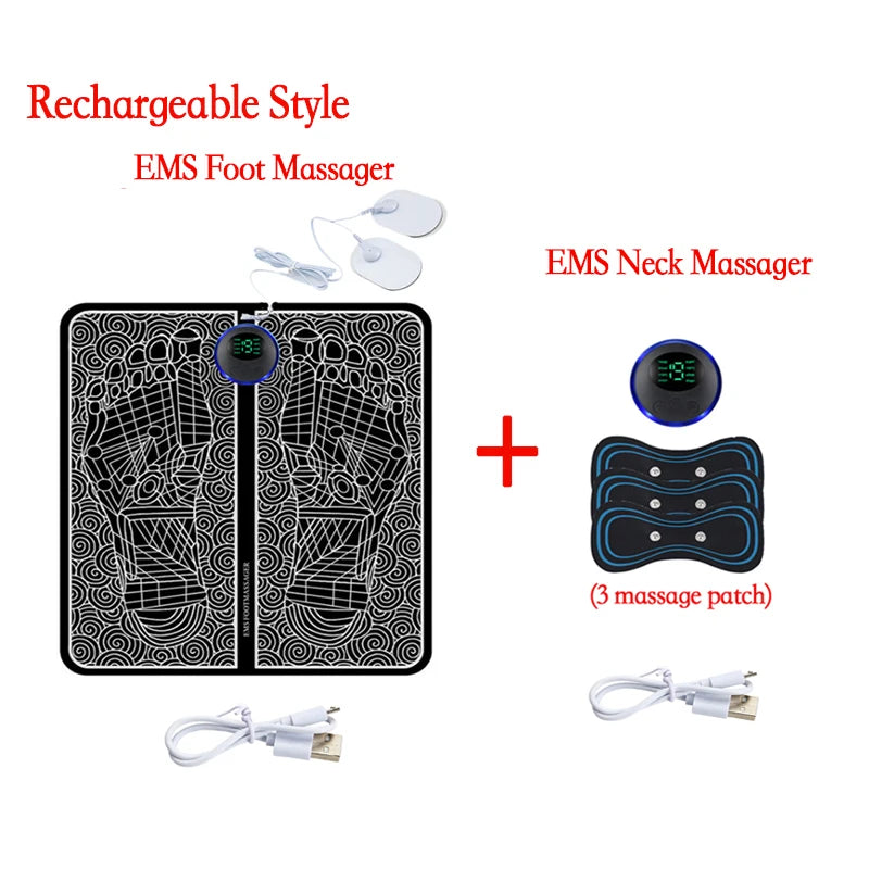 Portable Electric Muscle Stimulation Massage Mat Improve Blood Circulation Relief Pain Relax Feet - 🔥 Best Seller 🔥