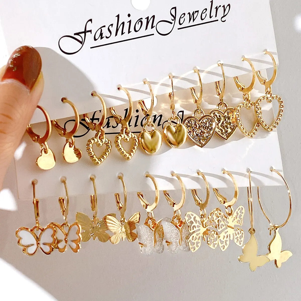 10 PCS of creative earrings with random models - Fashion 2025