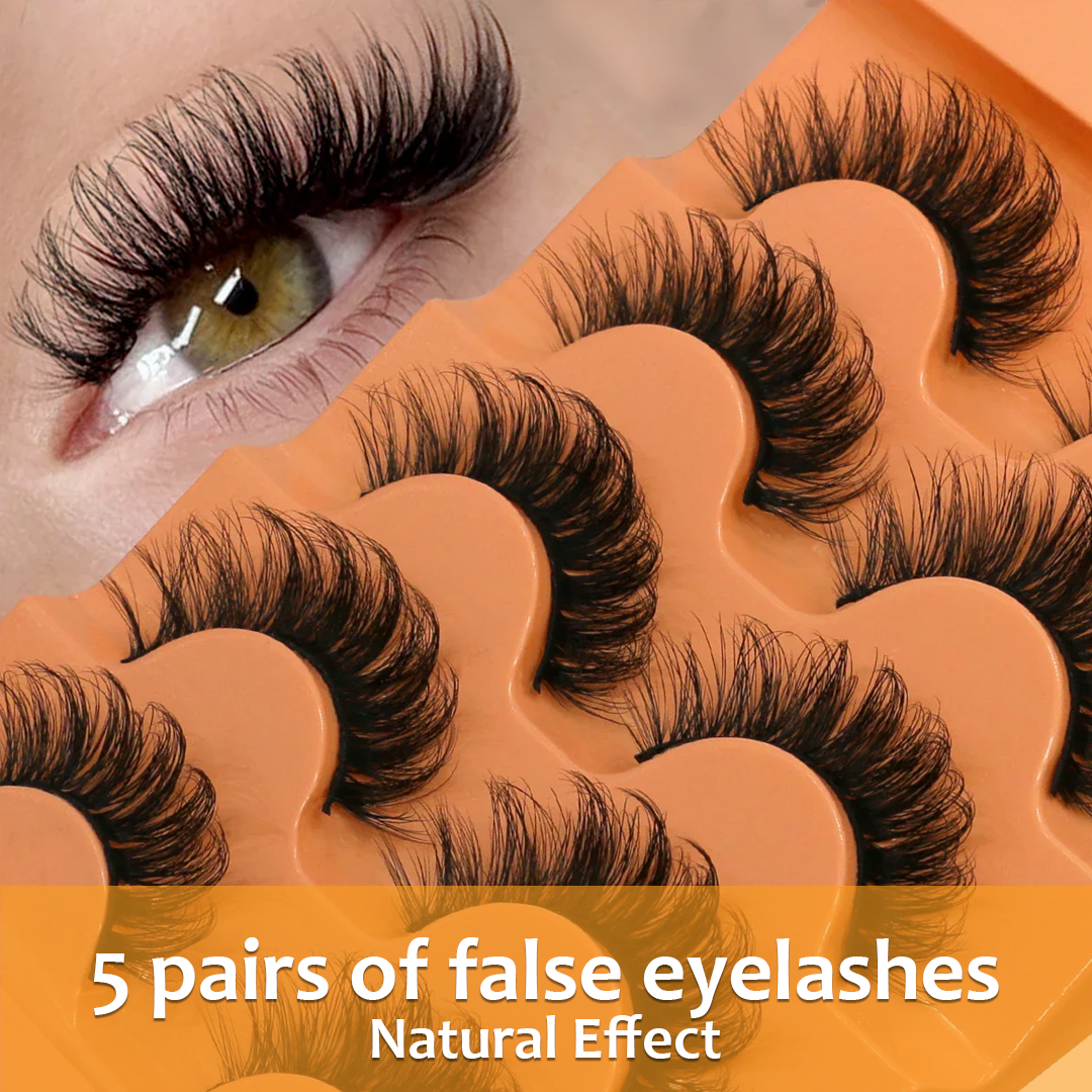 5 pairs of false eyelashes - Natural Effect